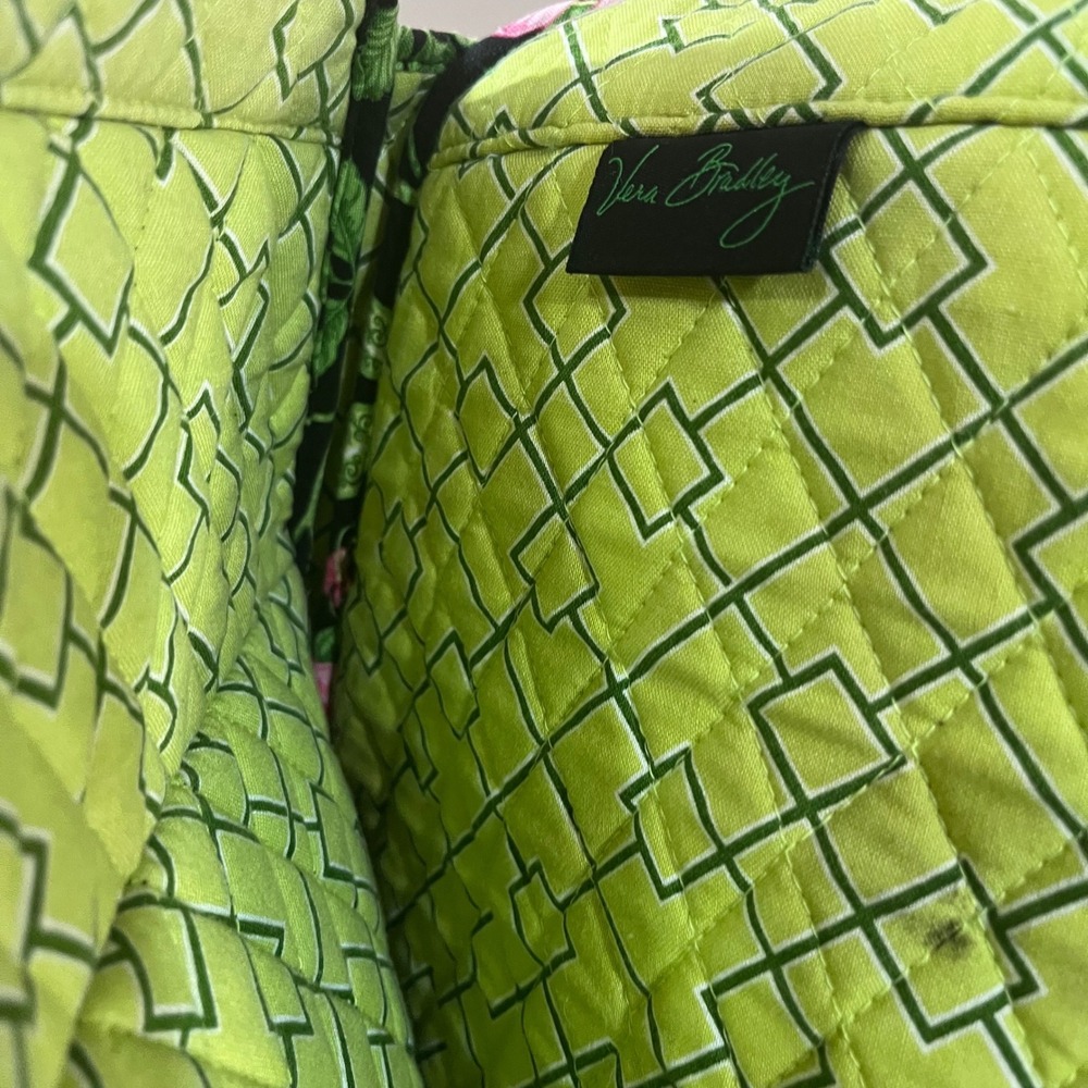 Vera Bradley Night and Day Quilted Floral Tennis Racket Backpack Sling Bag Vtg - Picture 6 of 8